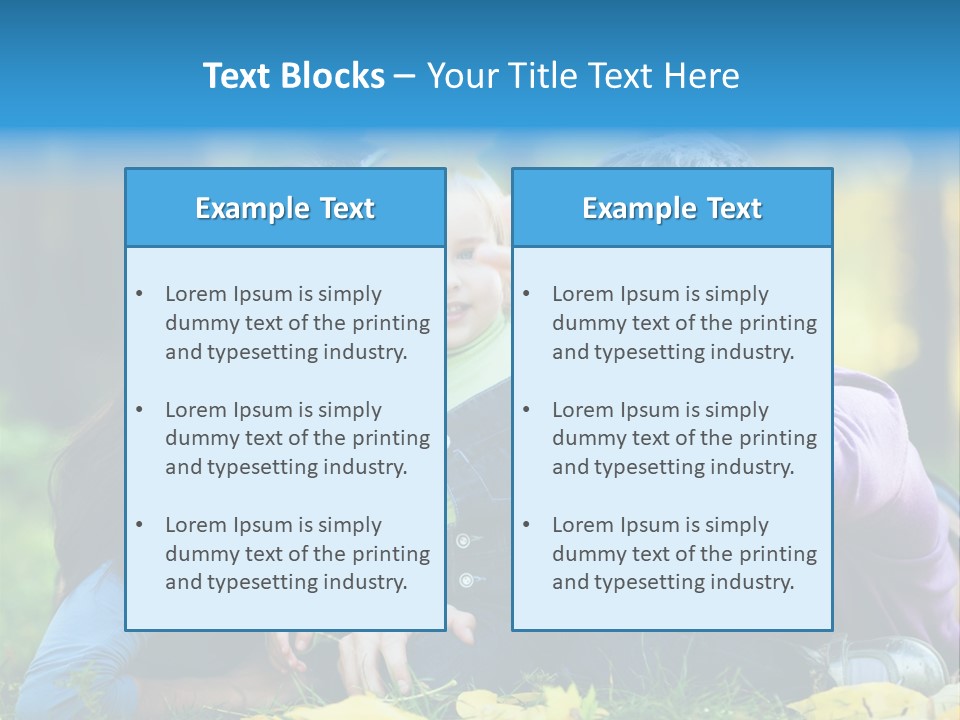 A Man And Woman Holding A Child In The Park PowerPoint Template