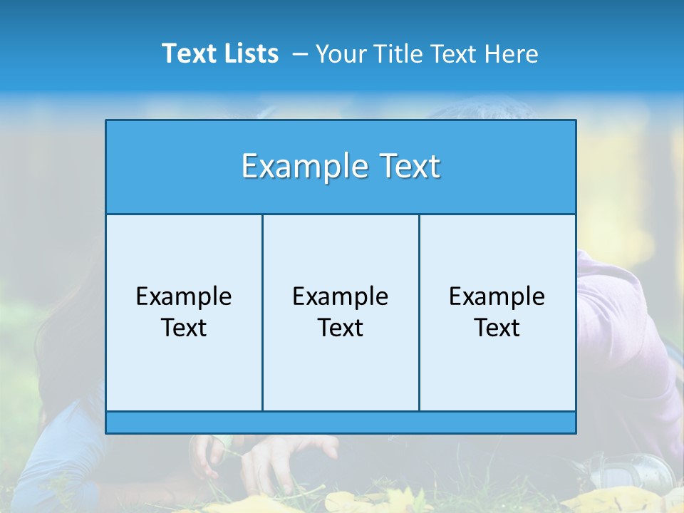 A Man And Woman Holding A Child In The Park PowerPoint Template