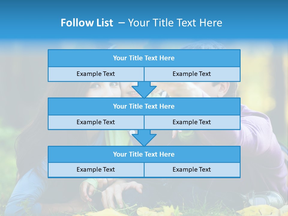 A Man And Woman Holding A Child In The Park PowerPoint Template