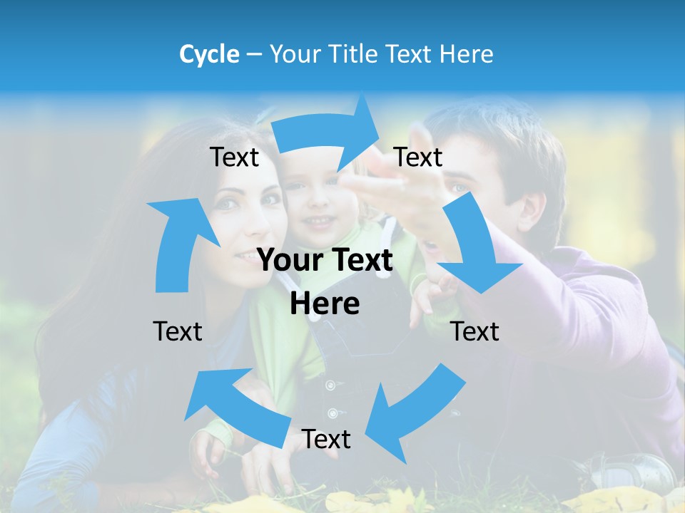 A Man And Woman Holding A Child In The Park PowerPoint Template