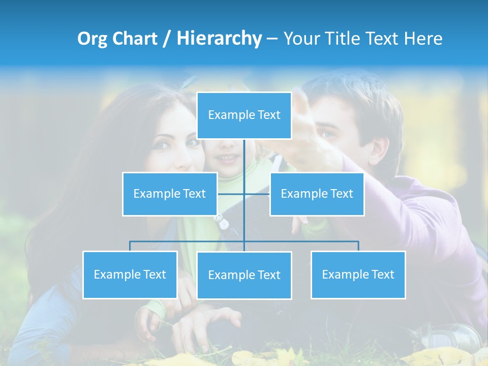 A Man And Woman Holding A Child In The Park PowerPoint Template