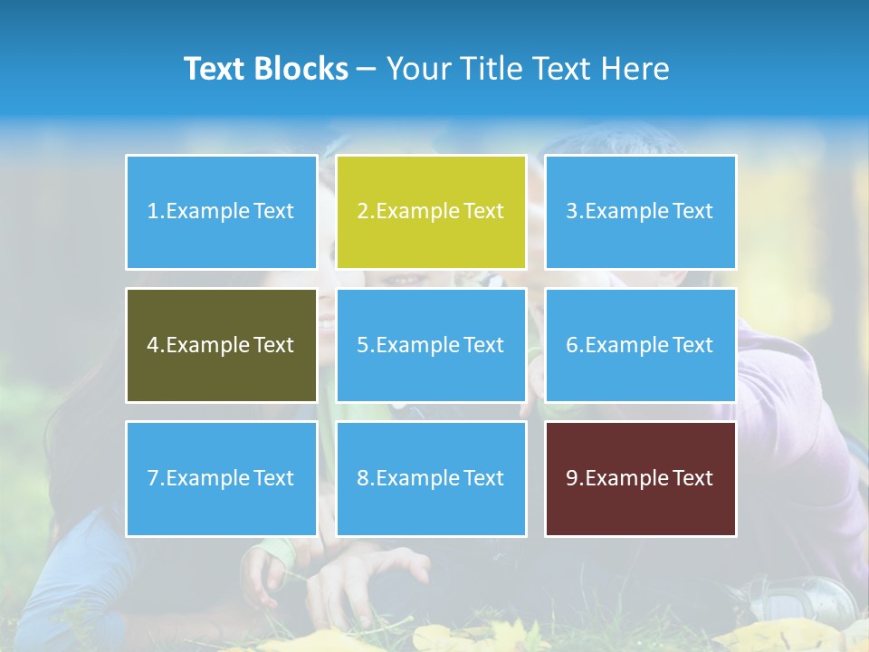 A Man And Woman Holding A Child In The Park PowerPoint Template