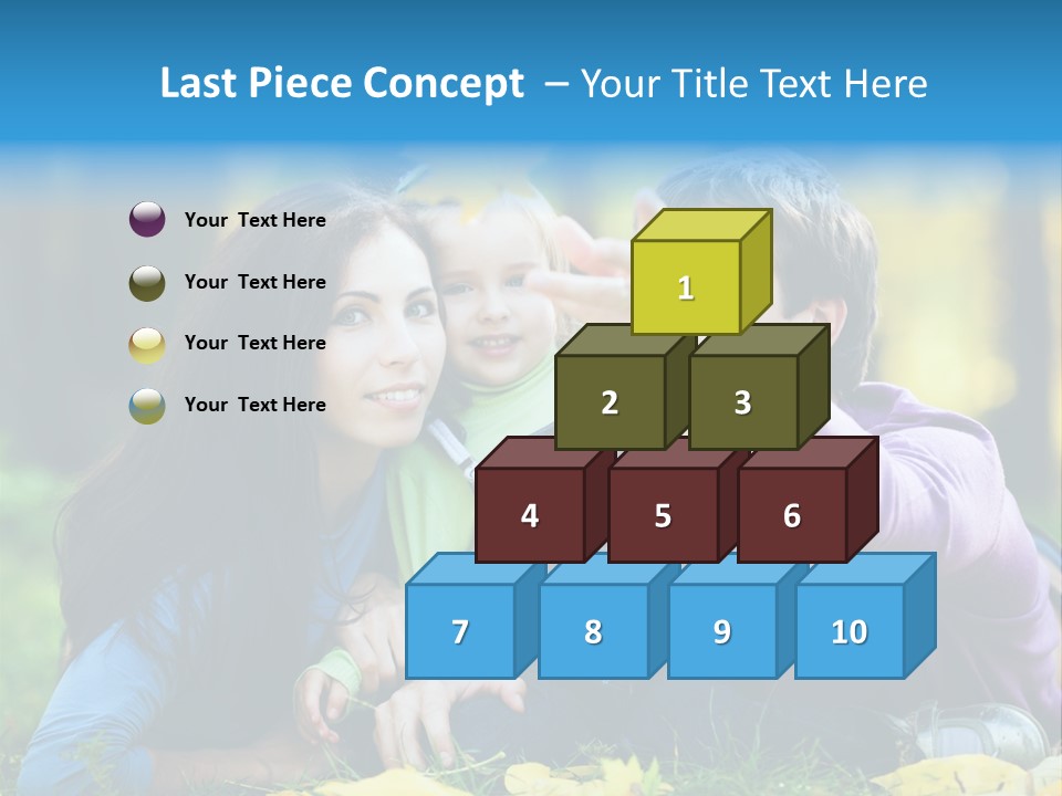 A Man And Woman Holding A Child In The Park PowerPoint Template