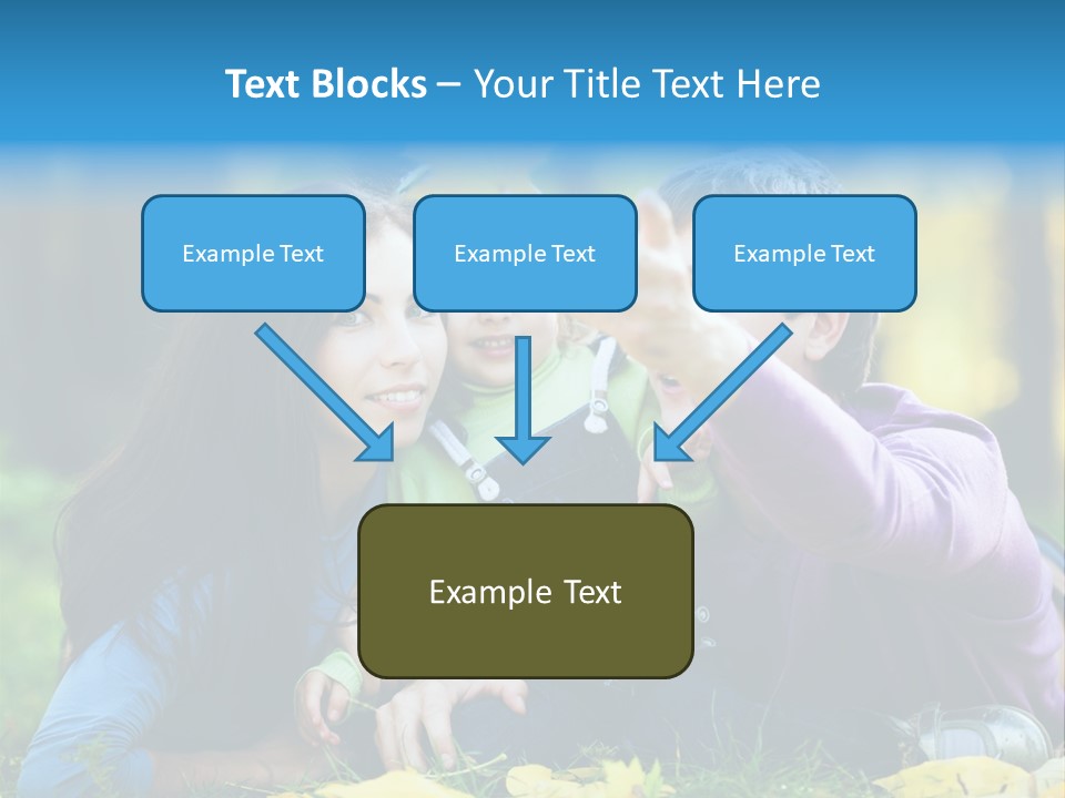 A Man And Woman Holding A Child In The Park PowerPoint Template