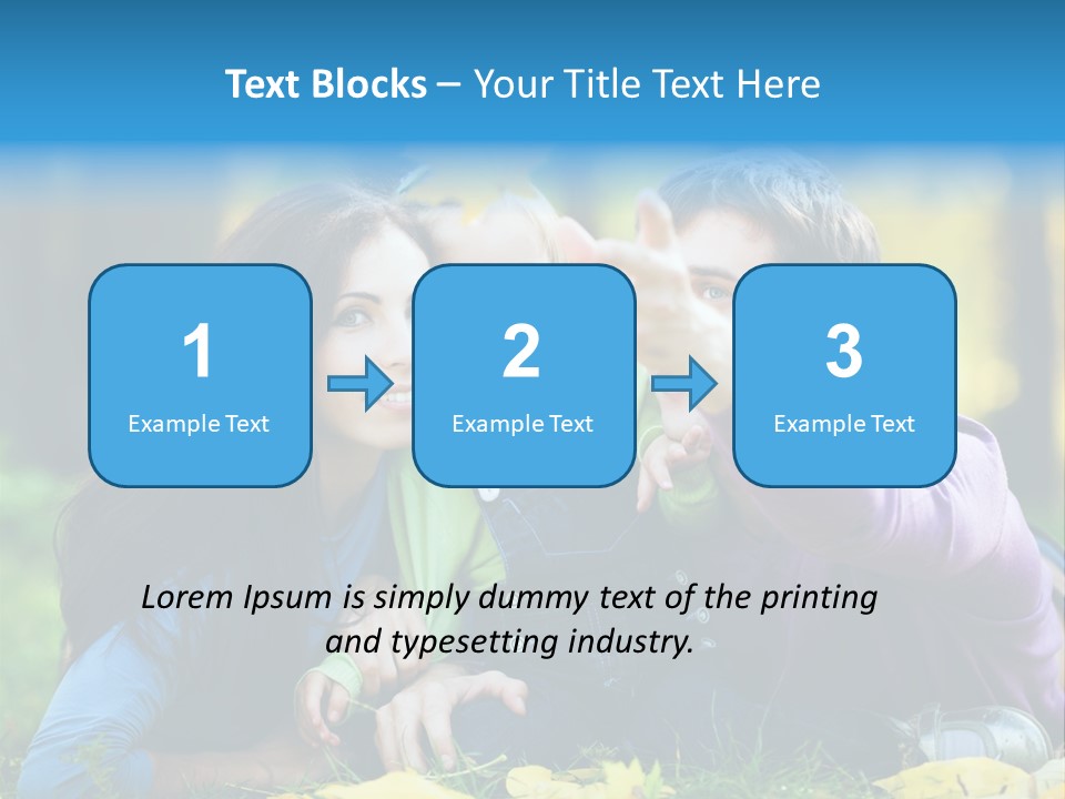 A Man And Woman Holding A Child In The Park PowerPoint Template