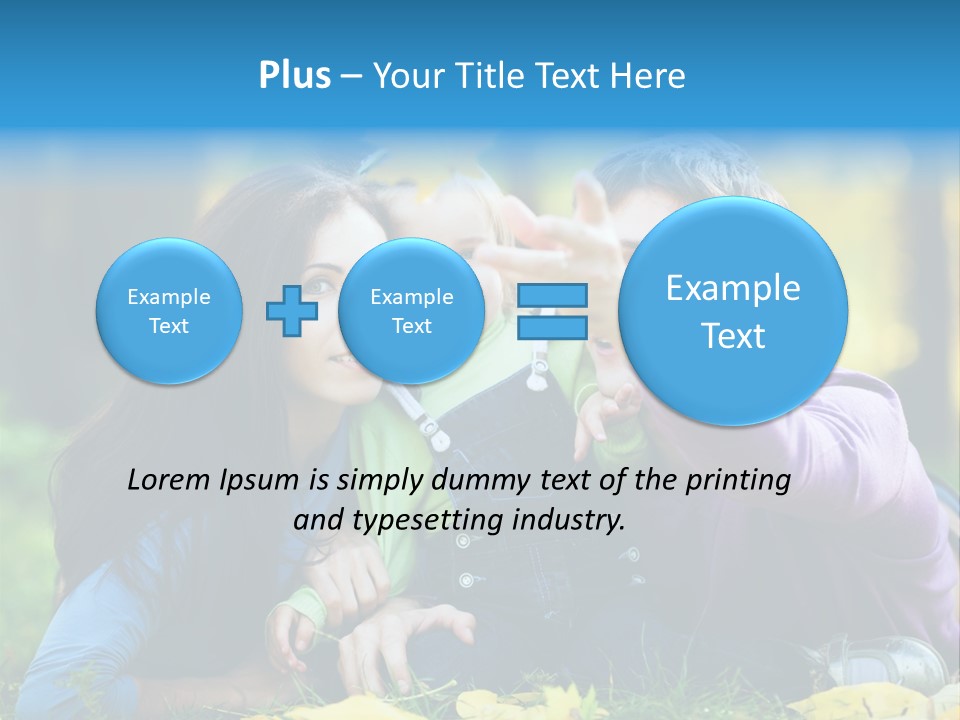 A Man And Woman Holding A Child In The Park PowerPoint Template