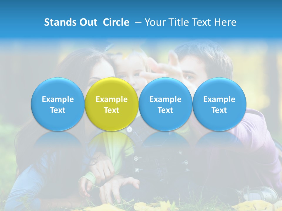 A Man And Woman Holding A Child In The Park PowerPoint Template