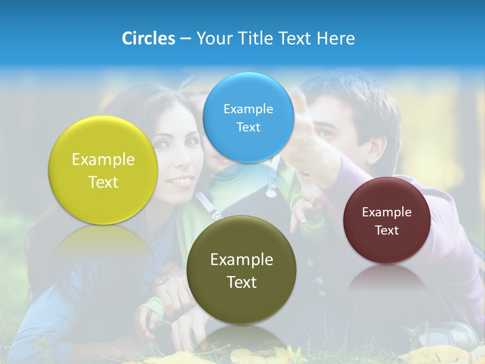 A Man And Woman Holding A Child In The Park PowerPoint Template