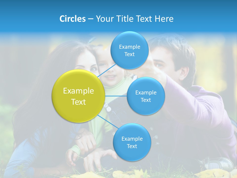 A Man And Woman Holding A Child In The Park PowerPoint Template