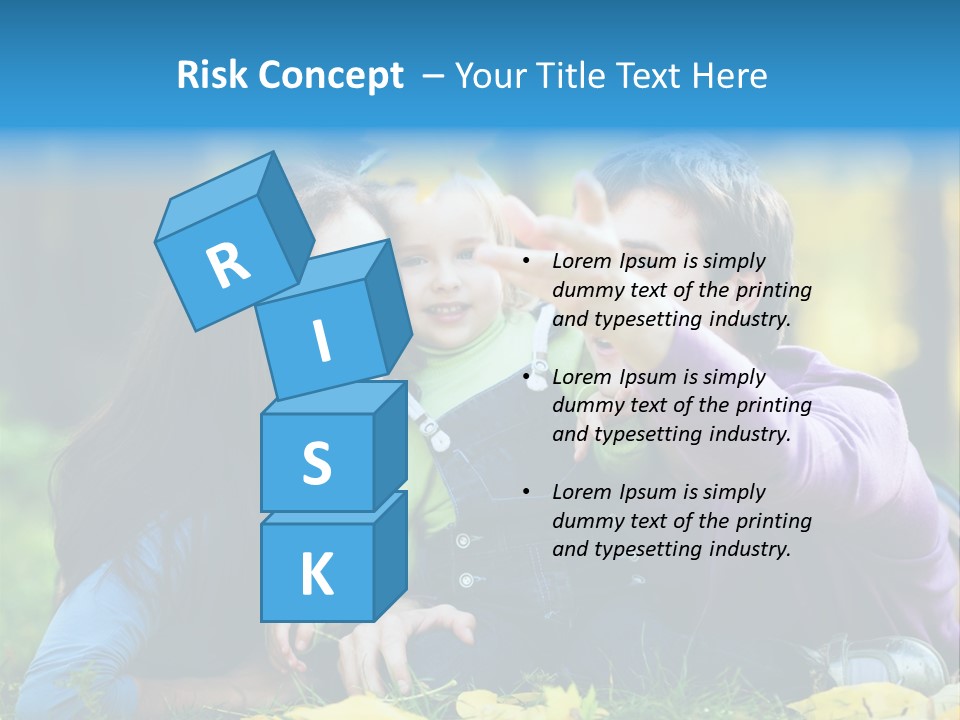 A Man And Woman Holding A Child In The Park PowerPoint Template