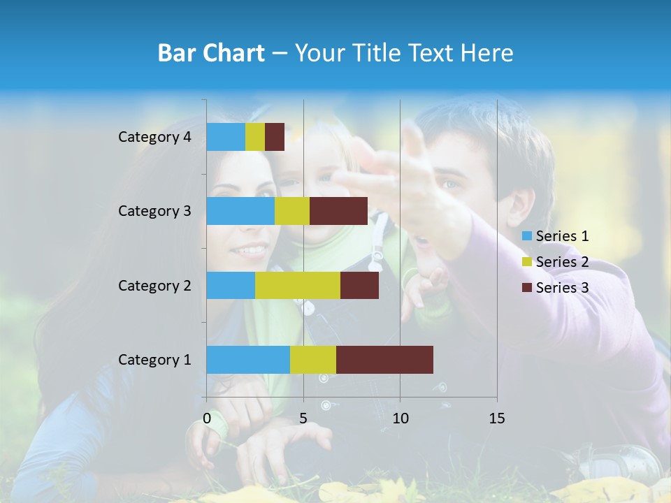 A Man And Woman Holding A Child In The Park PowerPoint Template