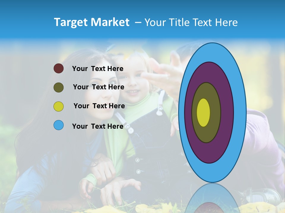 A Man And Woman Holding A Child In The Park PowerPoint Template