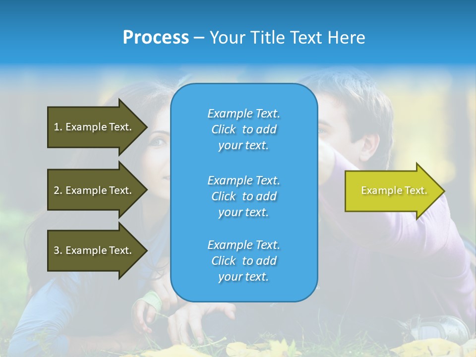A Man And Woman Holding A Child In The Park PowerPoint Template