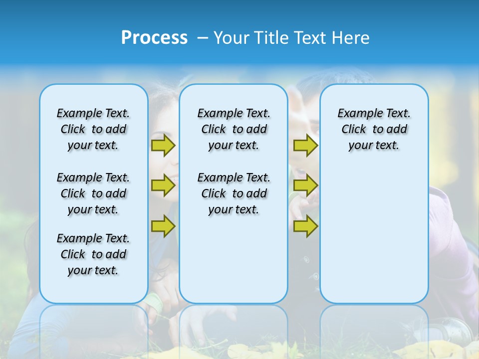 A Man And Woman Holding A Child In The Park PowerPoint Template