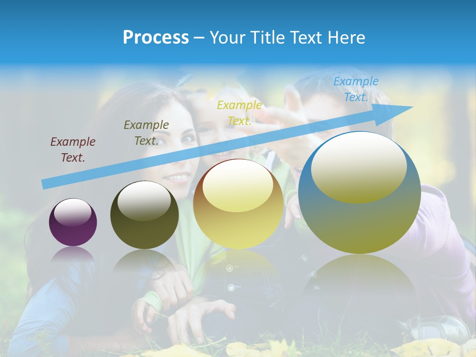 A Man And Woman Holding A Child In The Park PowerPoint Template