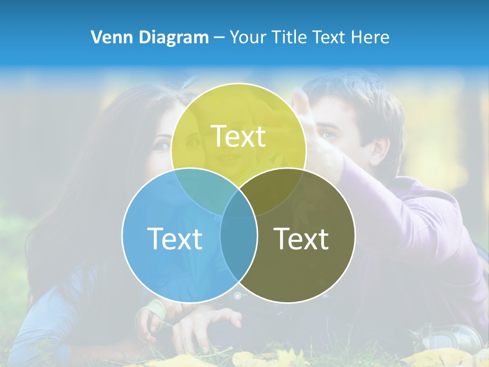 A Man And Woman Holding A Child In The Park PowerPoint Template