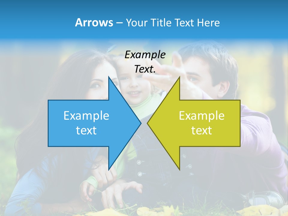 A Man And Woman Holding A Child In The Park PowerPoint Template