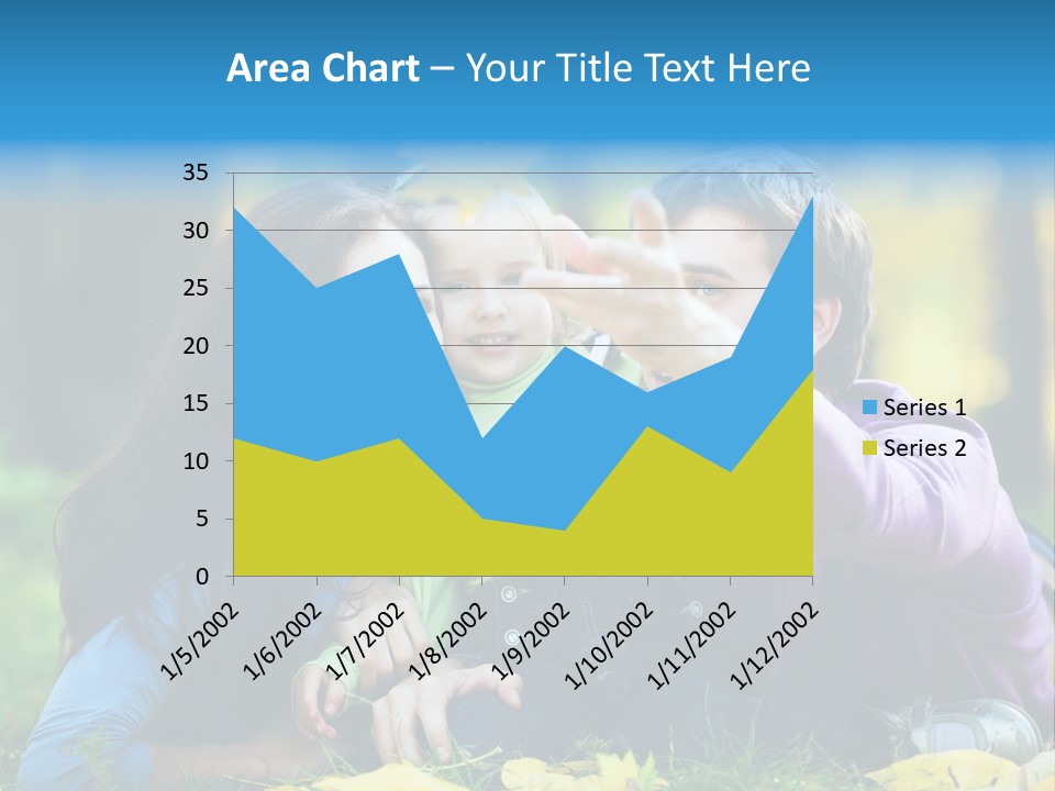 A Man And Woman Holding A Child In The Park PowerPoint Template