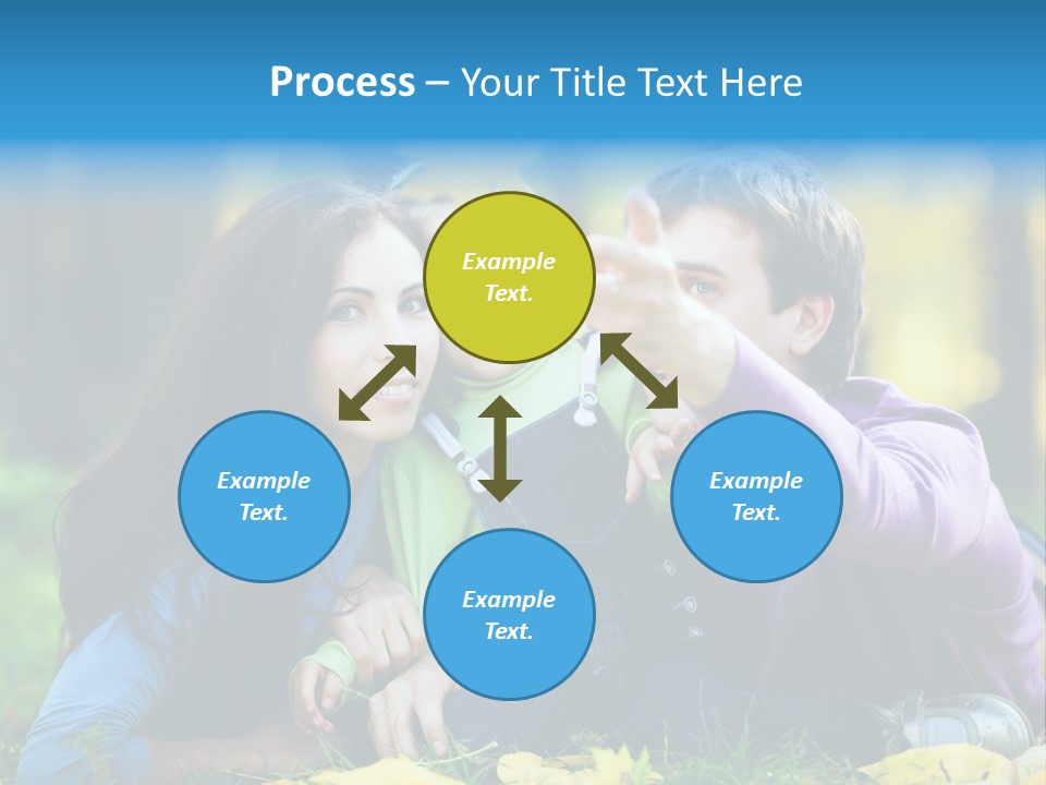 A Man And Woman Holding A Child In The Park PowerPoint Template