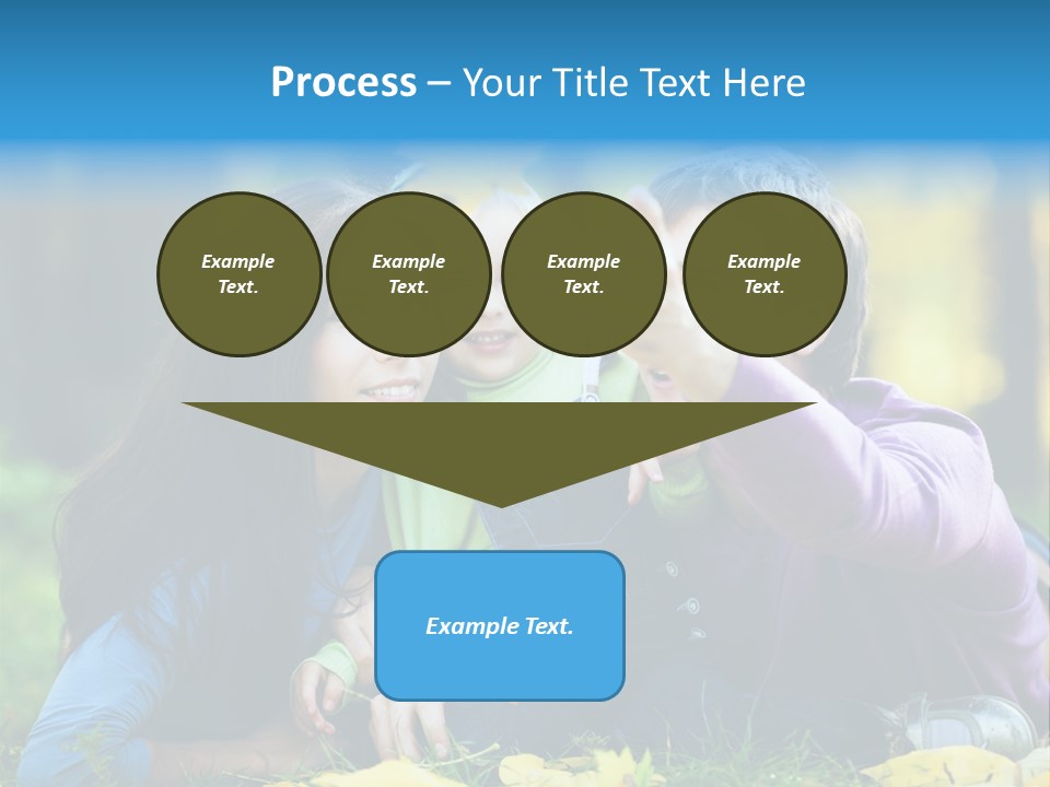 A Man And Woman Holding A Child In The Park PowerPoint Template