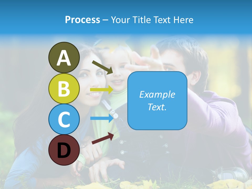 A Man And Woman Holding A Child In The Park PowerPoint Template