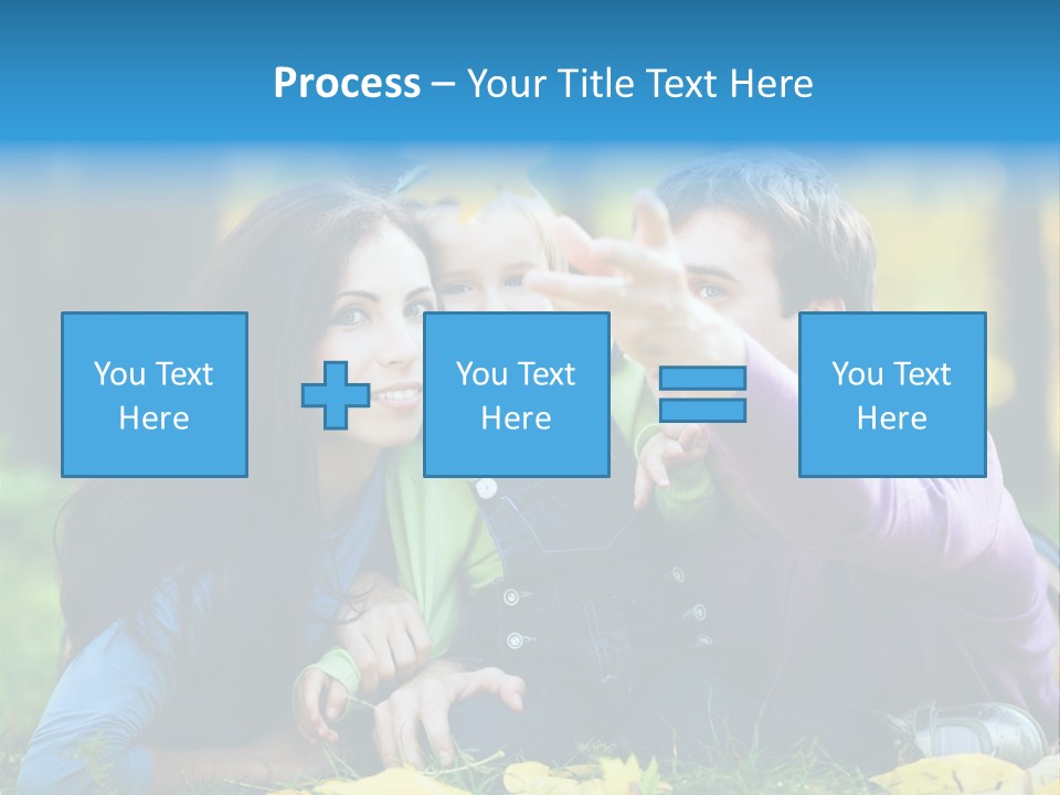 A Man And Woman Holding A Child In The Park PowerPoint Template