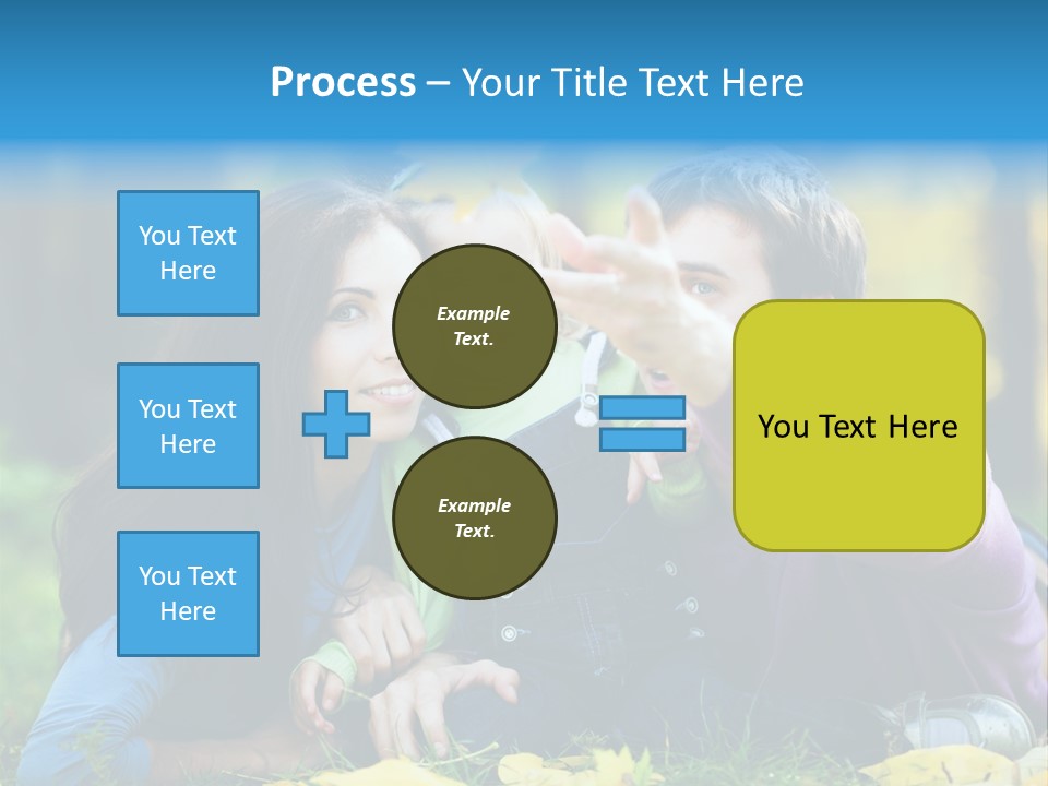 A Man And Woman Holding A Child In The Park PowerPoint Template