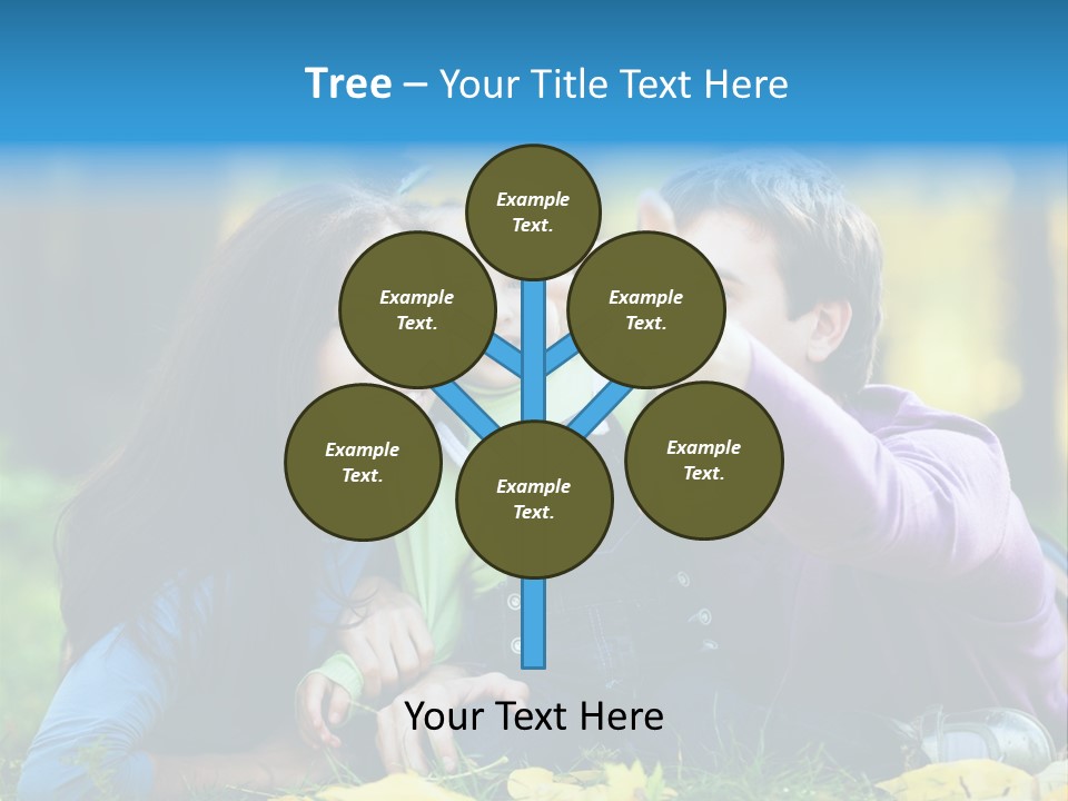 A Man And Woman Holding A Child In The Park PowerPoint Template