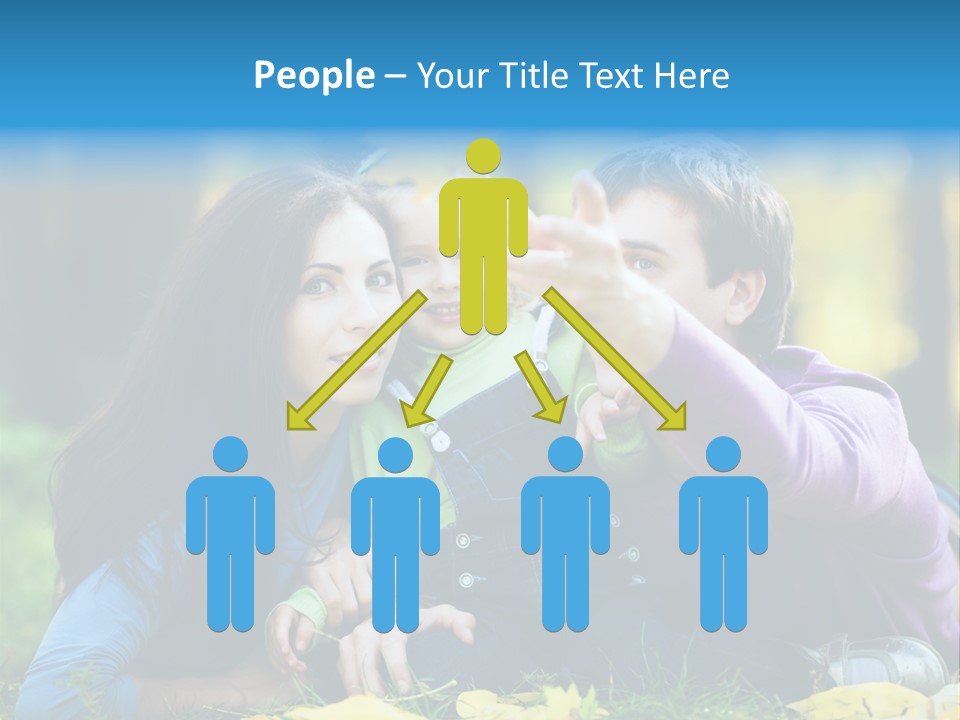 A Man And Woman Holding A Child In The Park PowerPoint Template