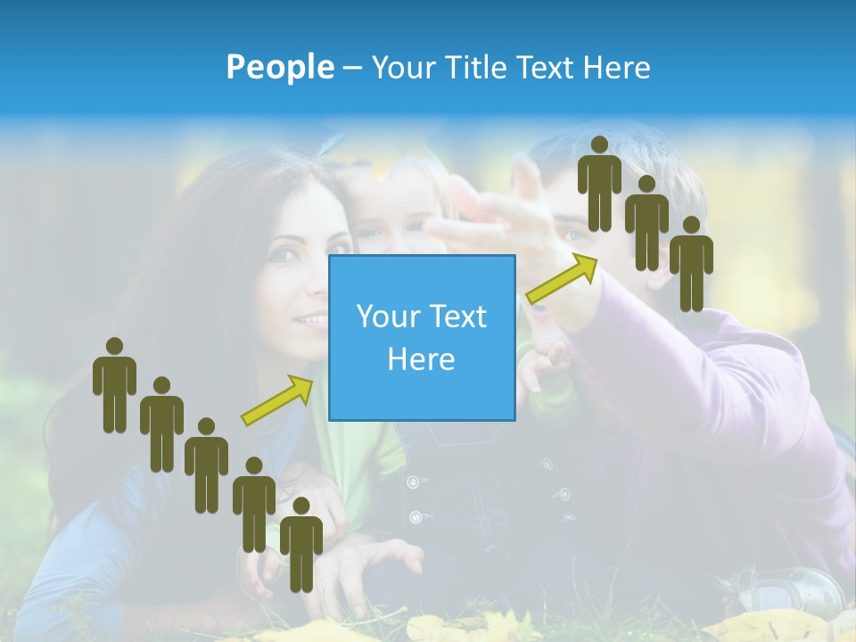 A Man And Woman Holding A Child In The Park PowerPoint Template