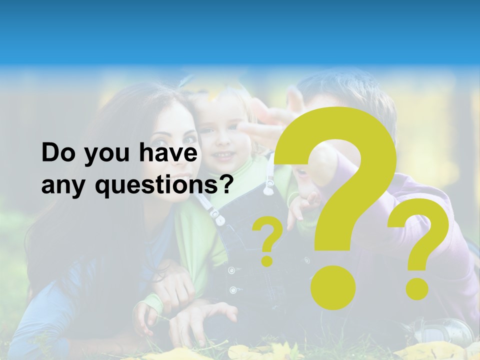 A Man And Woman Holding A Child In The Park PowerPoint Template