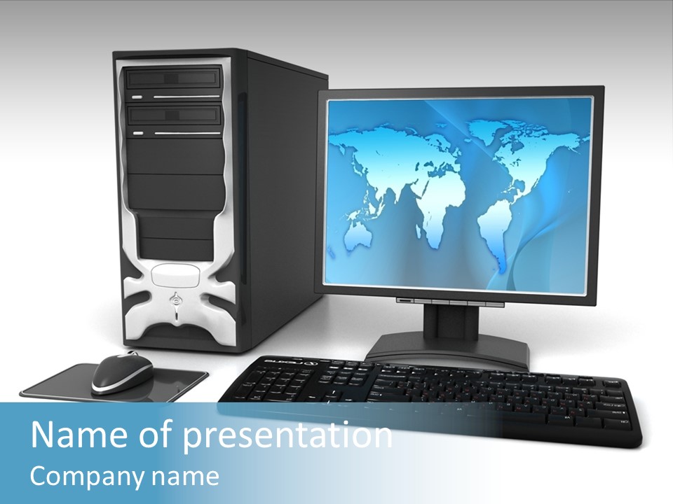 Screen Plasma Cable PowerPoint Template