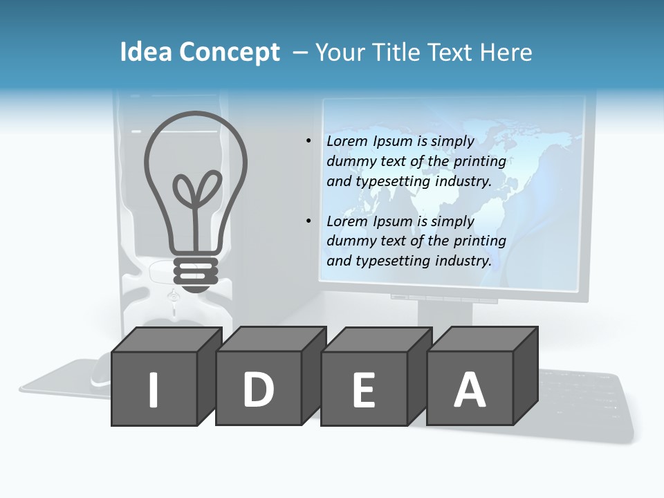 Screen Plasma Cable PowerPoint Template