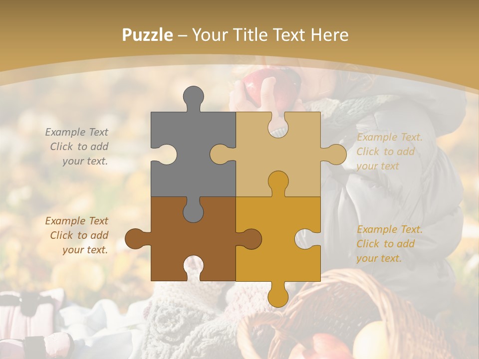 Clothes Foliage Face PowerPoint Template