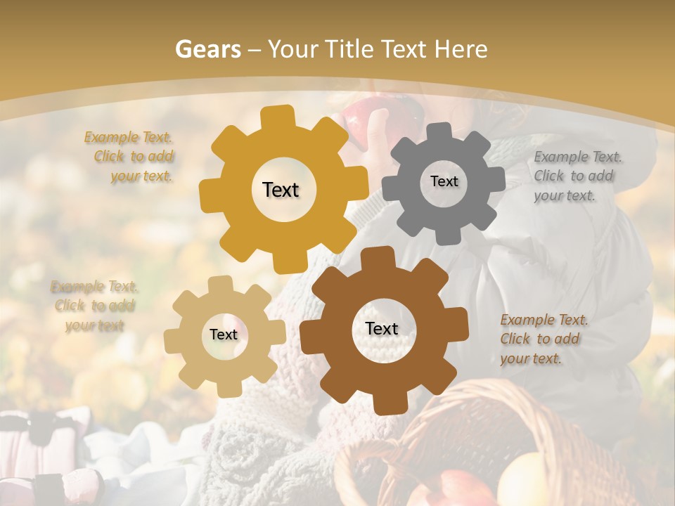 Clothes Foliage Face PowerPoint Template