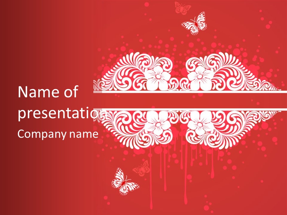 Frame Leaf Decoration PowerPoint Template