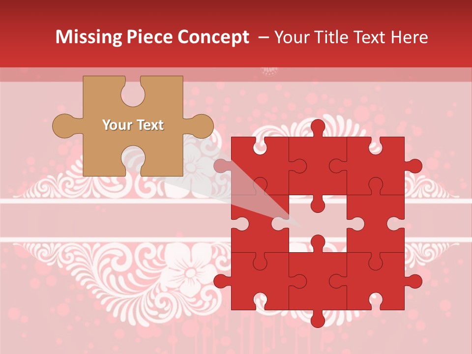 Frame Leaf Decoration PowerPoint Template