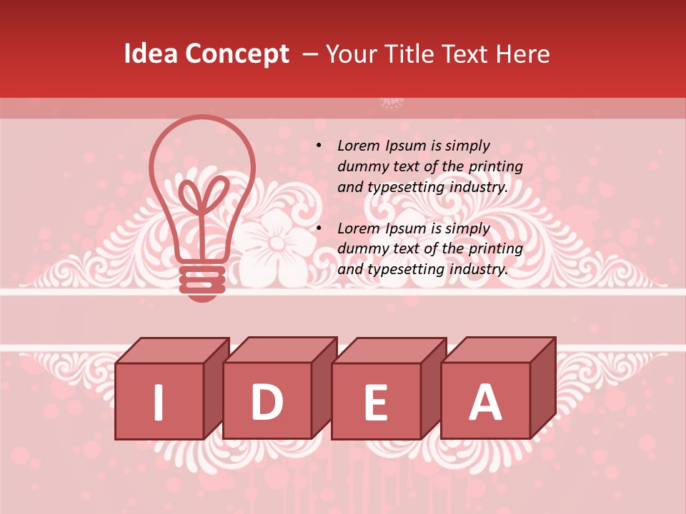 Frame Leaf Decoration PowerPoint Template