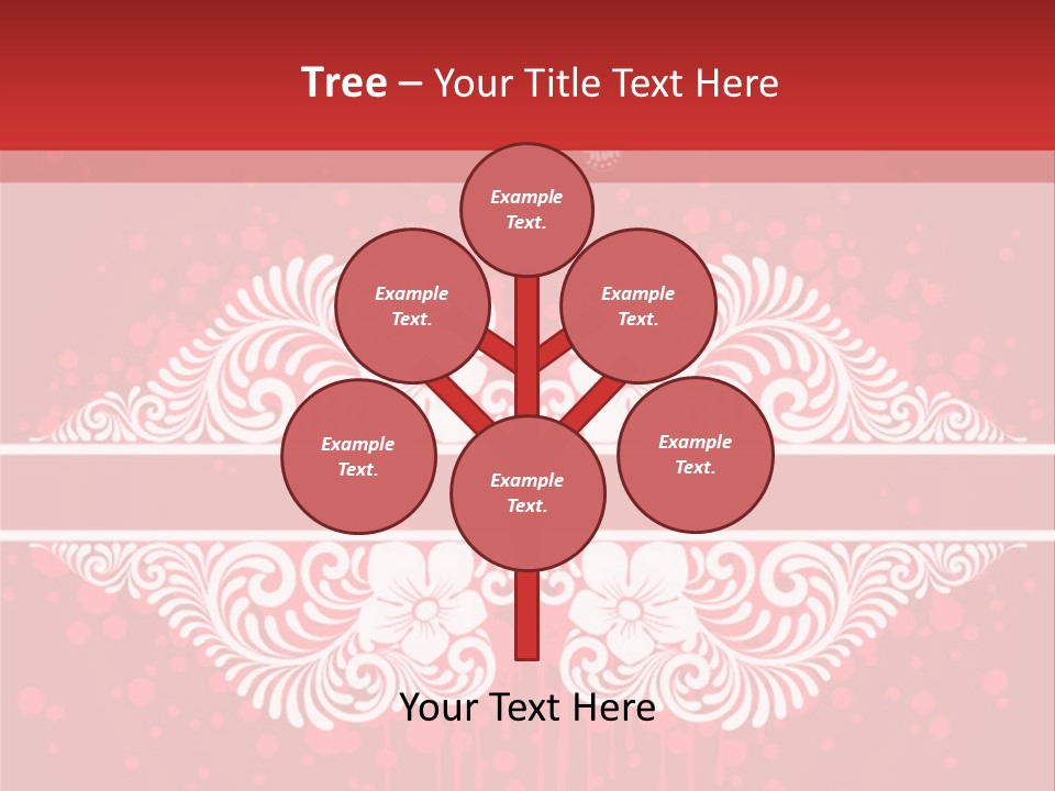 Frame Leaf Decoration PowerPoint Template