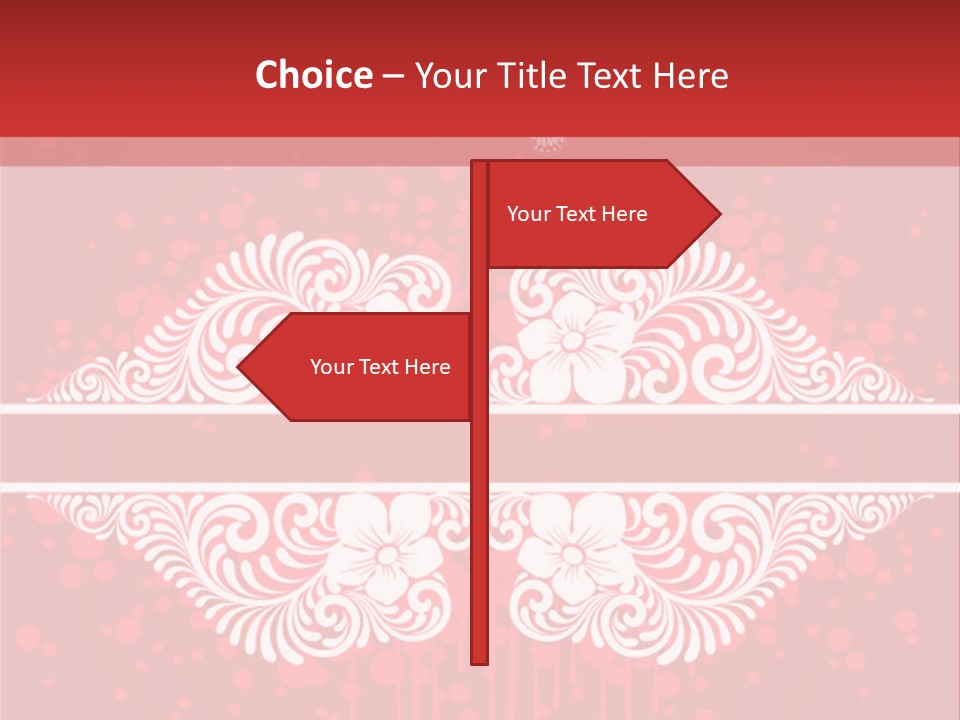 Frame Leaf Decoration PowerPoint Template