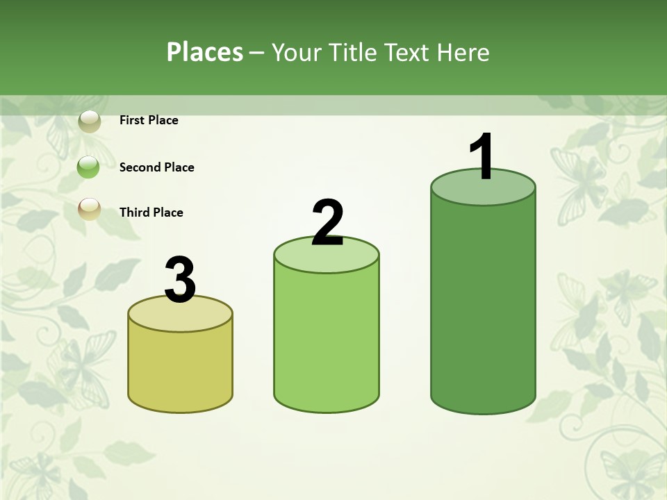 A Green Background With Leaves On It PowerPoint Template