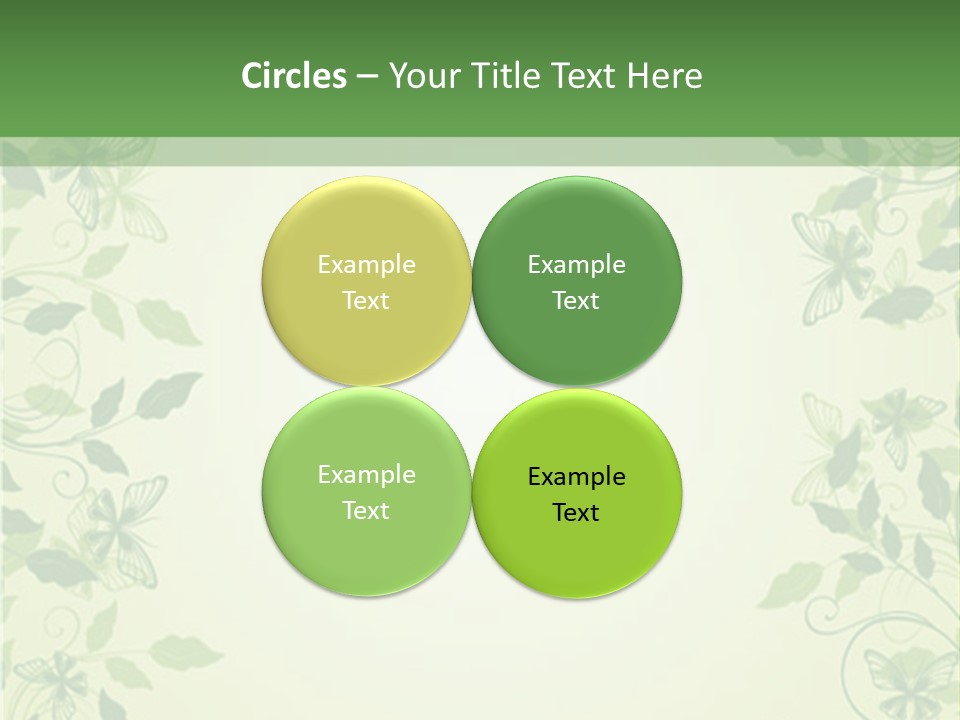A Green Background With Leaves On It PowerPoint Template