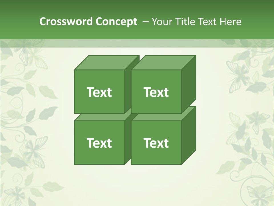 A Green Background With Leaves On It PowerPoint Template