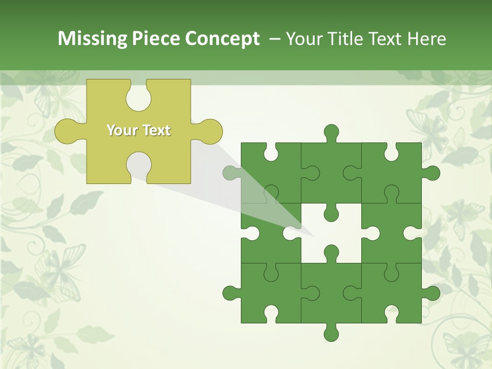 A Green Background With Leaves On It PowerPoint Template