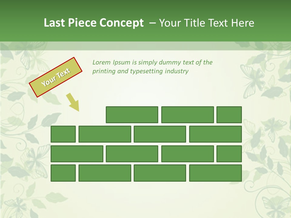 A Green Background With Leaves On It PowerPoint Template