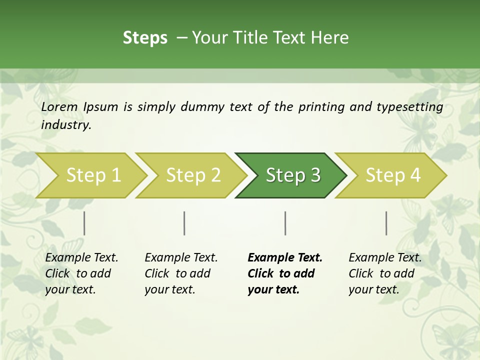 A Green Background With Leaves On It PowerPoint Template