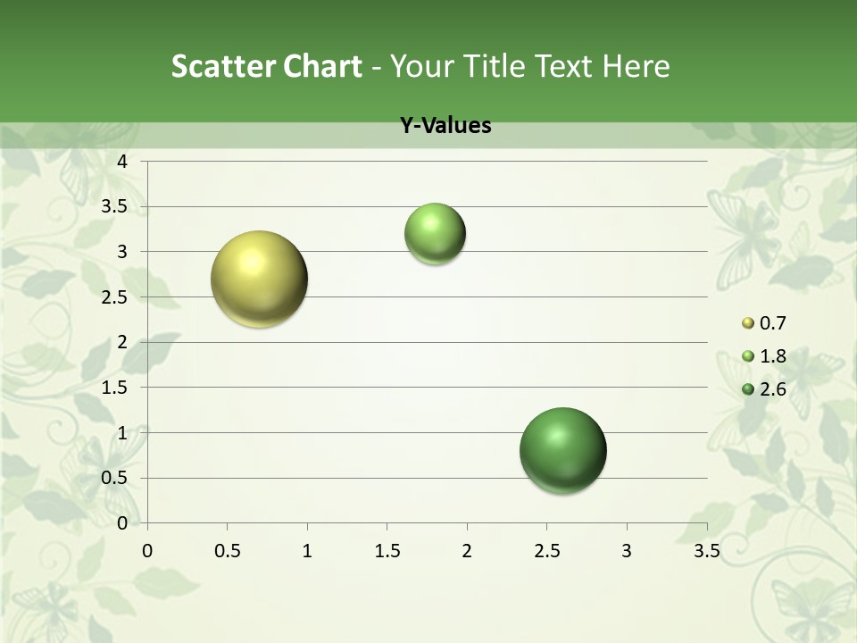 A Green Background With Leaves On It PowerPoint Template
