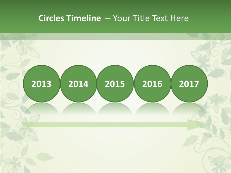 A Green Background With Leaves On It PowerPoint Template