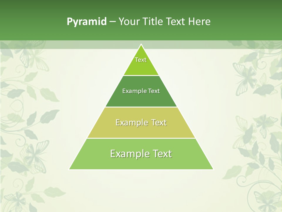 A Green Background With Leaves On It PowerPoint Template