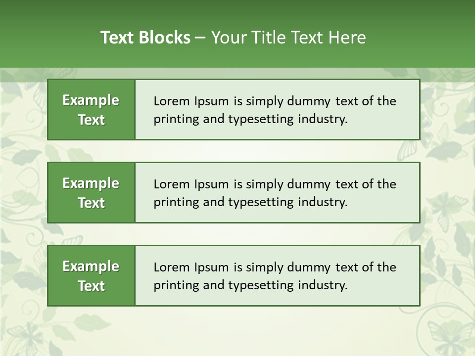 A Green Background With Leaves On It PowerPoint Template